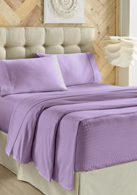 J. Queen New York Royal Fit 300TC 100% Cotton 4pc. Sheet Set, Lilac -  0193842100820