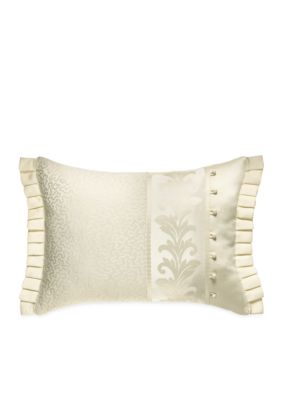 J Queen Sandstone Beige Square Embellished Decorative Throw Pillow 18W x 18L  – Latest Bedding