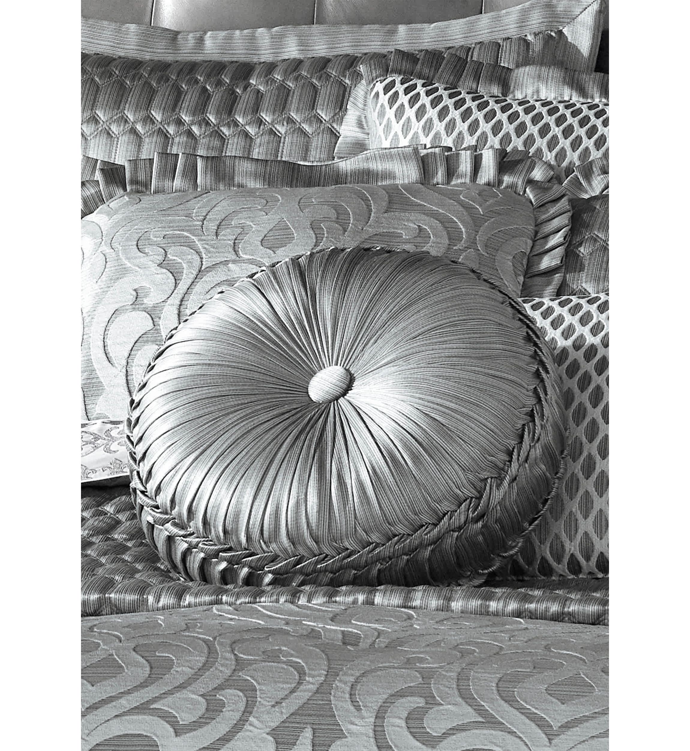 Luxembourg Tufted Round Decorative Throw Pillow