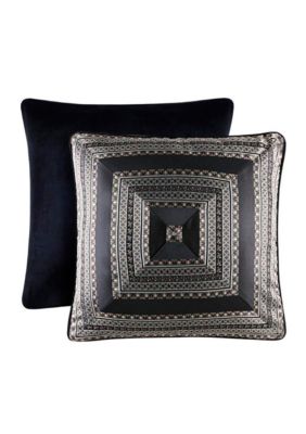 J. Queen New York Windham Square Embellished Decorative Pillow - Black