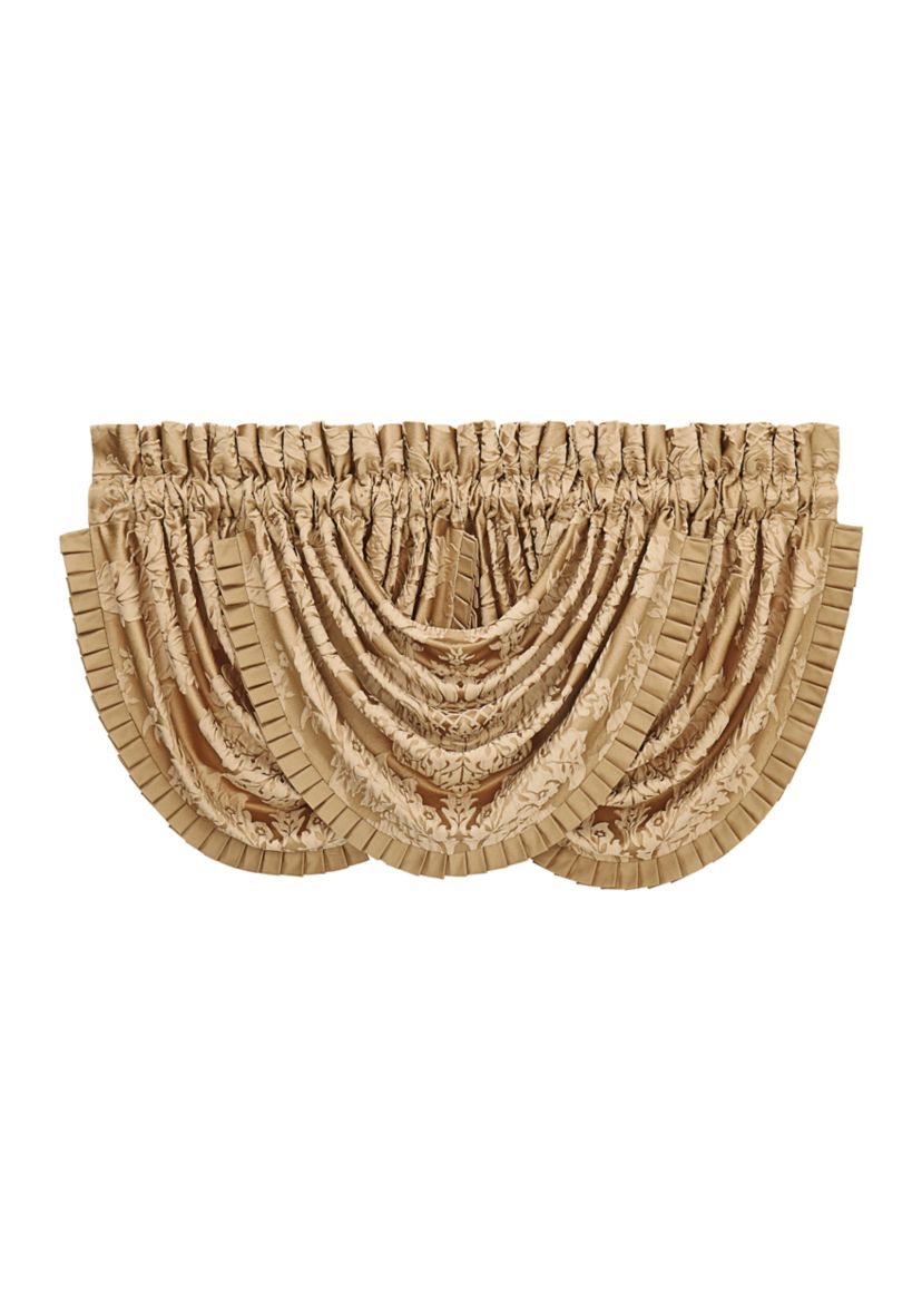 Colonial Gold Window Waterfall Valance