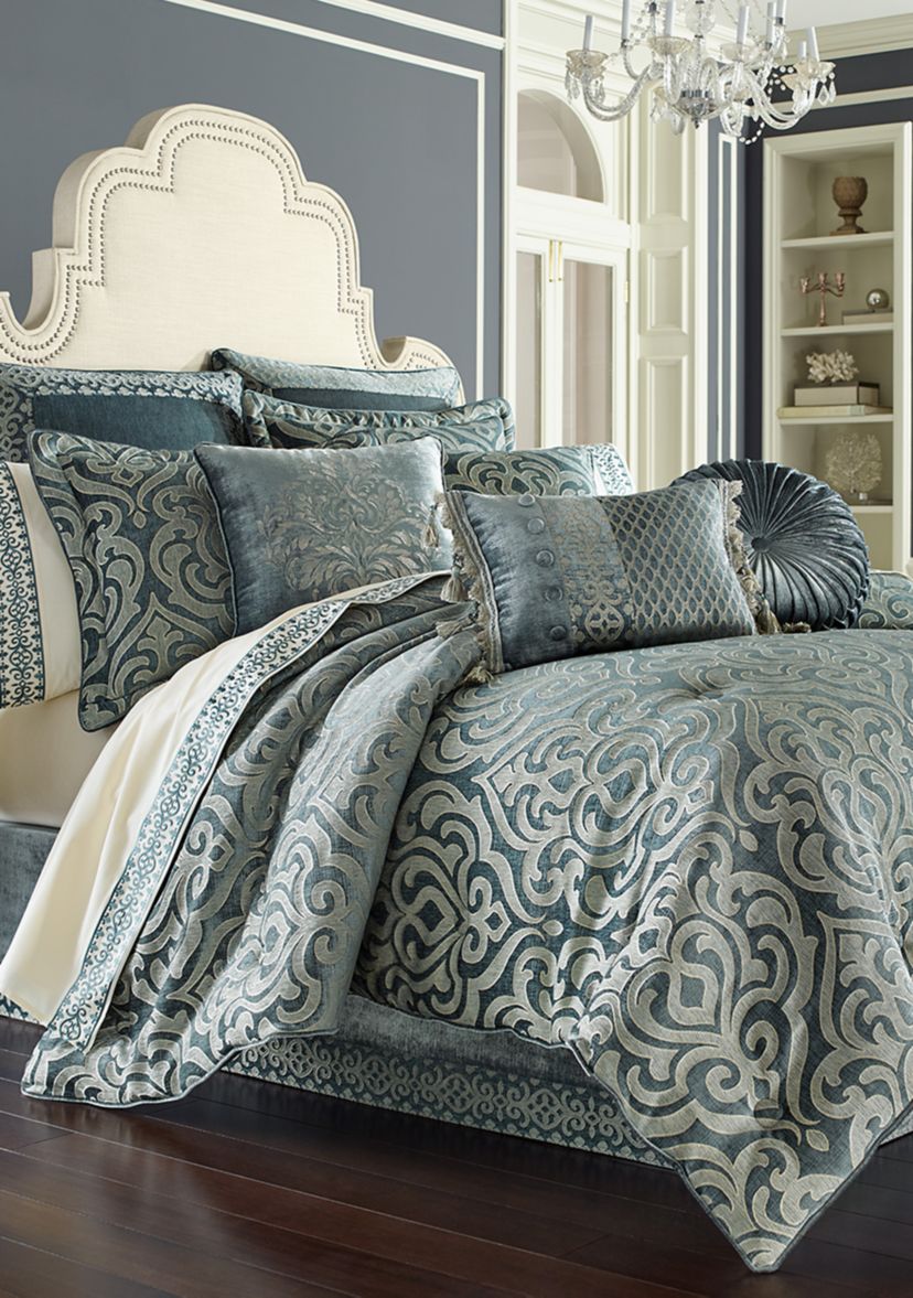 Sicily Teal King 4 Piece Comforter Set