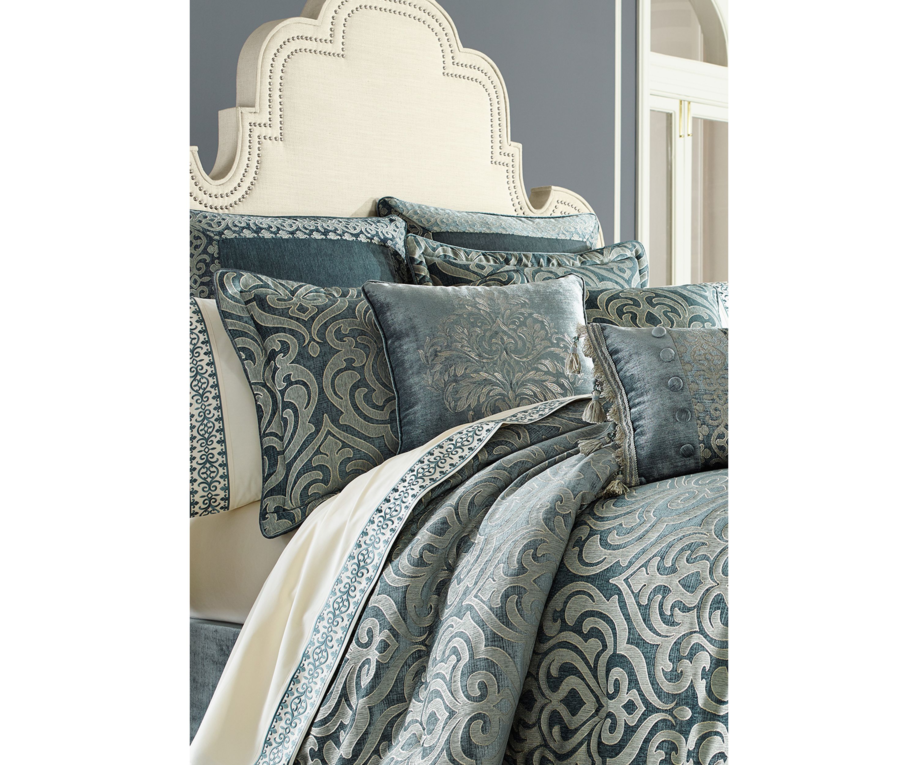 Sicily Teal King 4 Piece Comforter Set