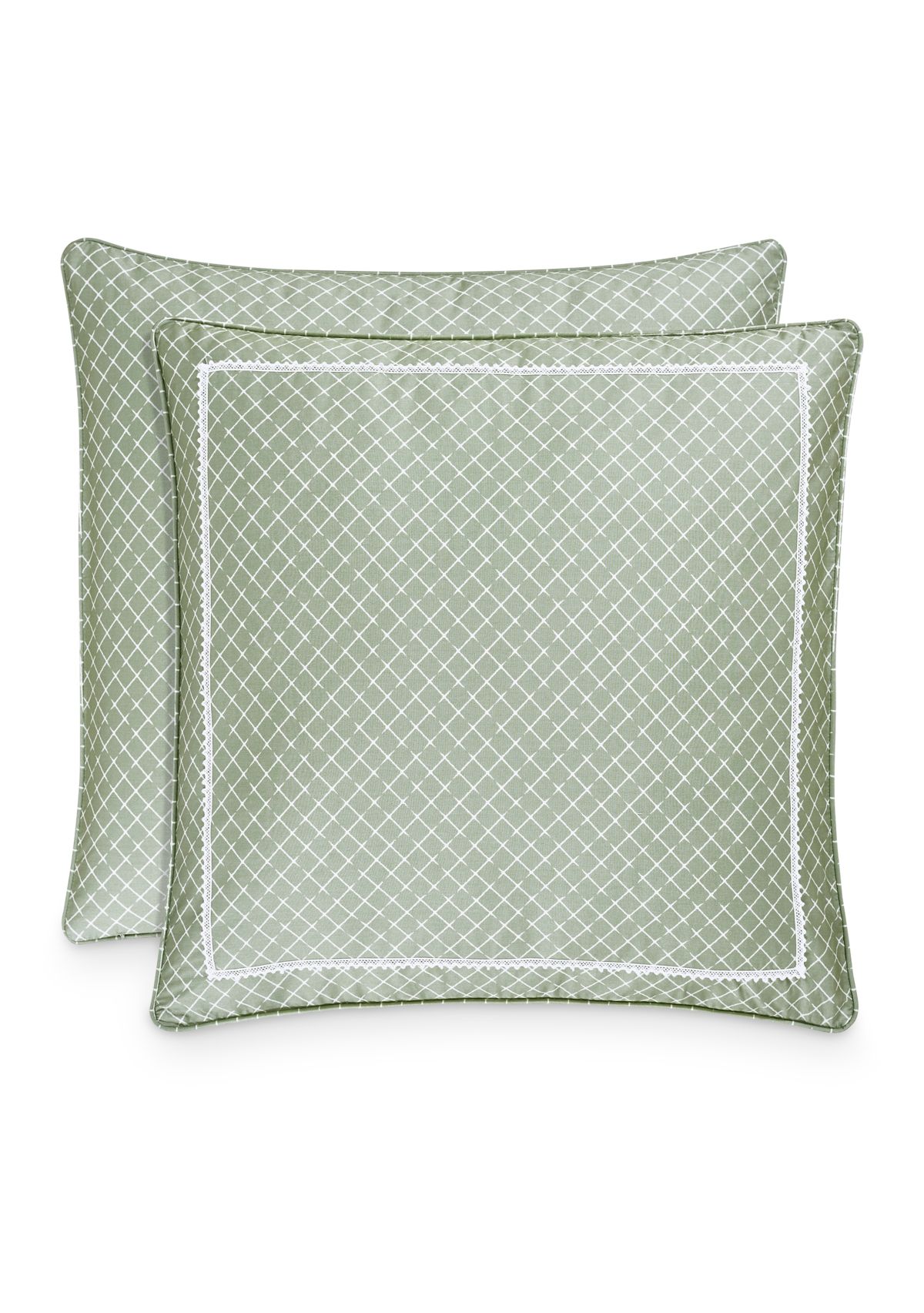 PW JULIA EURO SHAM:European Unquilted Sham Ruffle:IVORY