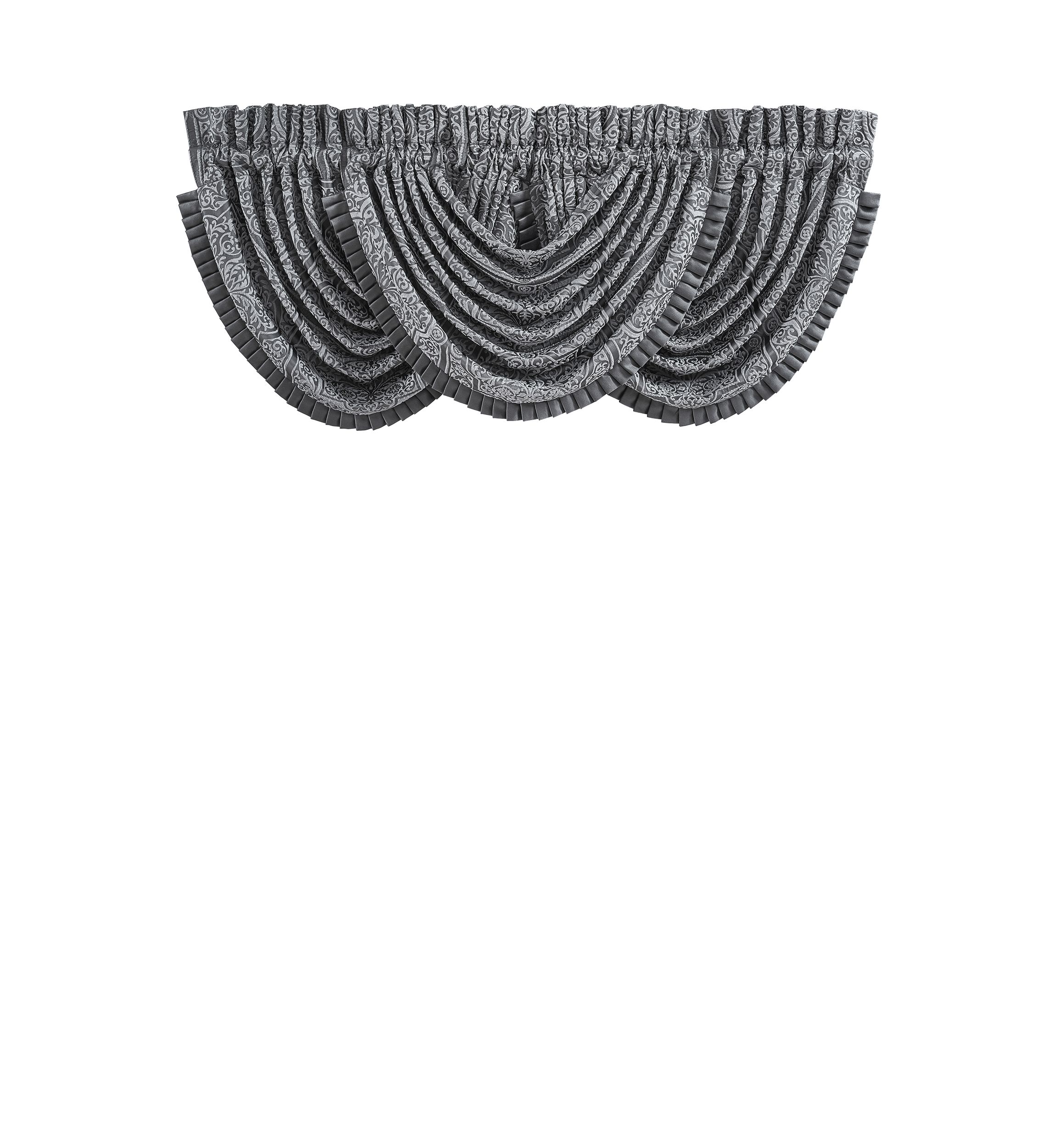 Rigoletto Charcoal Waterfall Valance