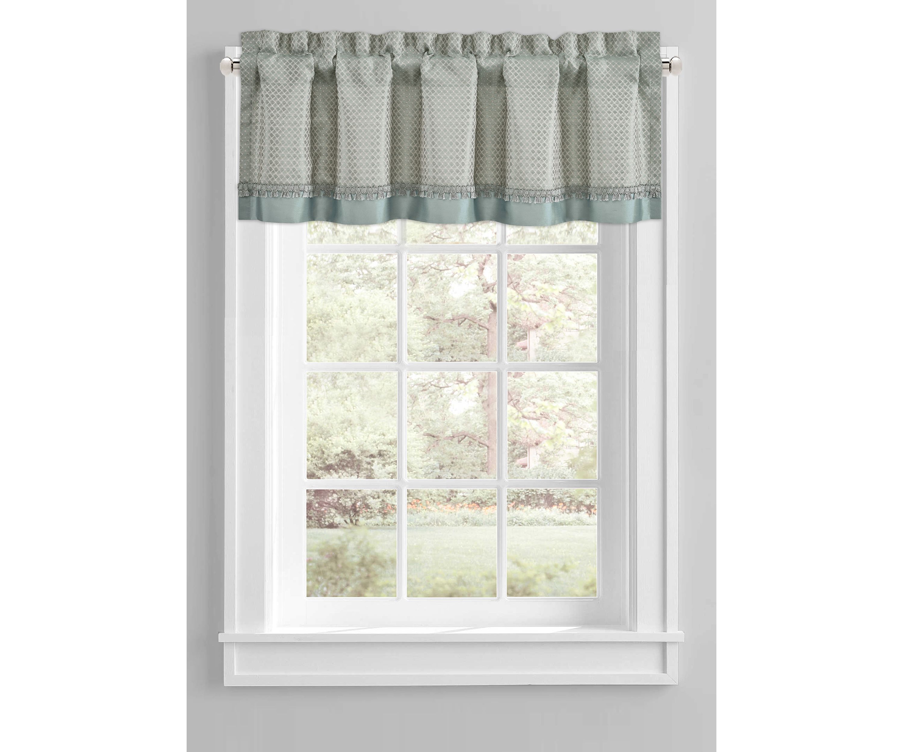 Athens Blue Straight Valance