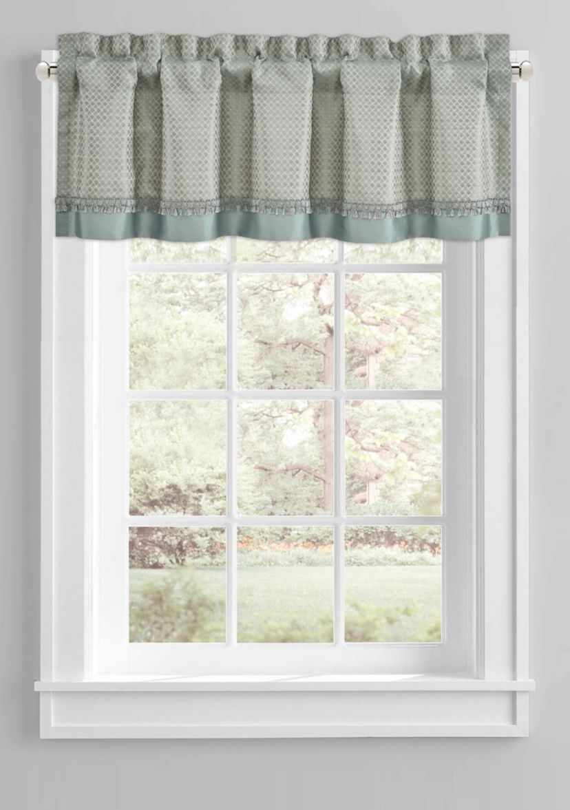 Athens Blue Straight Valance