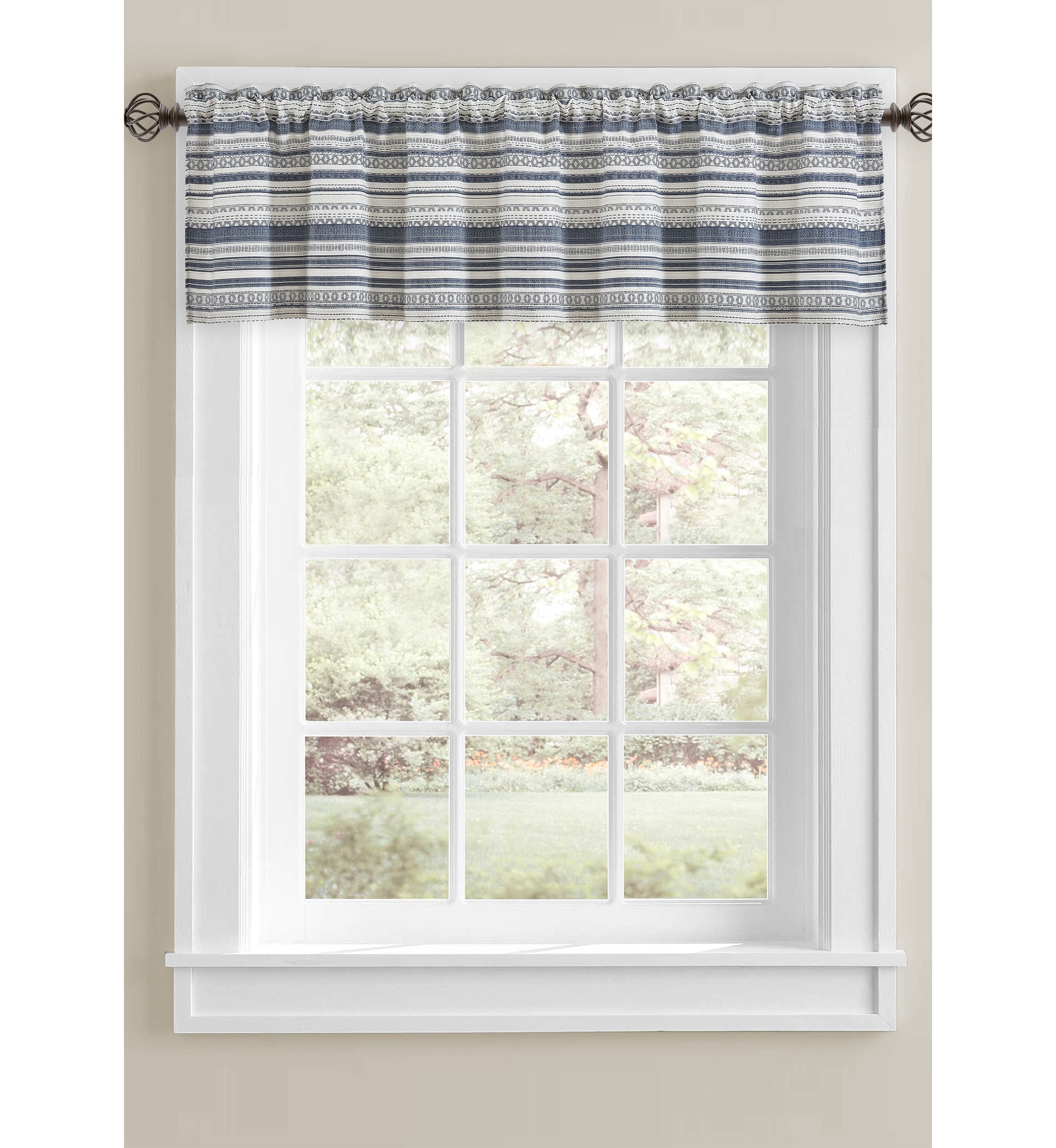 Aedan Indigo Window Straight Valance