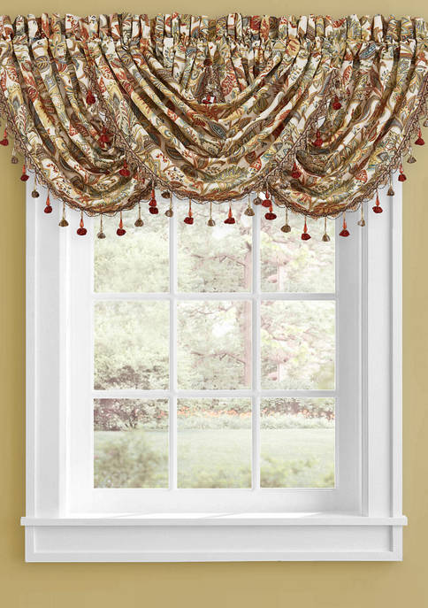 Five Queens Court August Multi Window Waterfall Valance