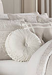 Lauralynn White Tufted Round Decorative Throw Pillow