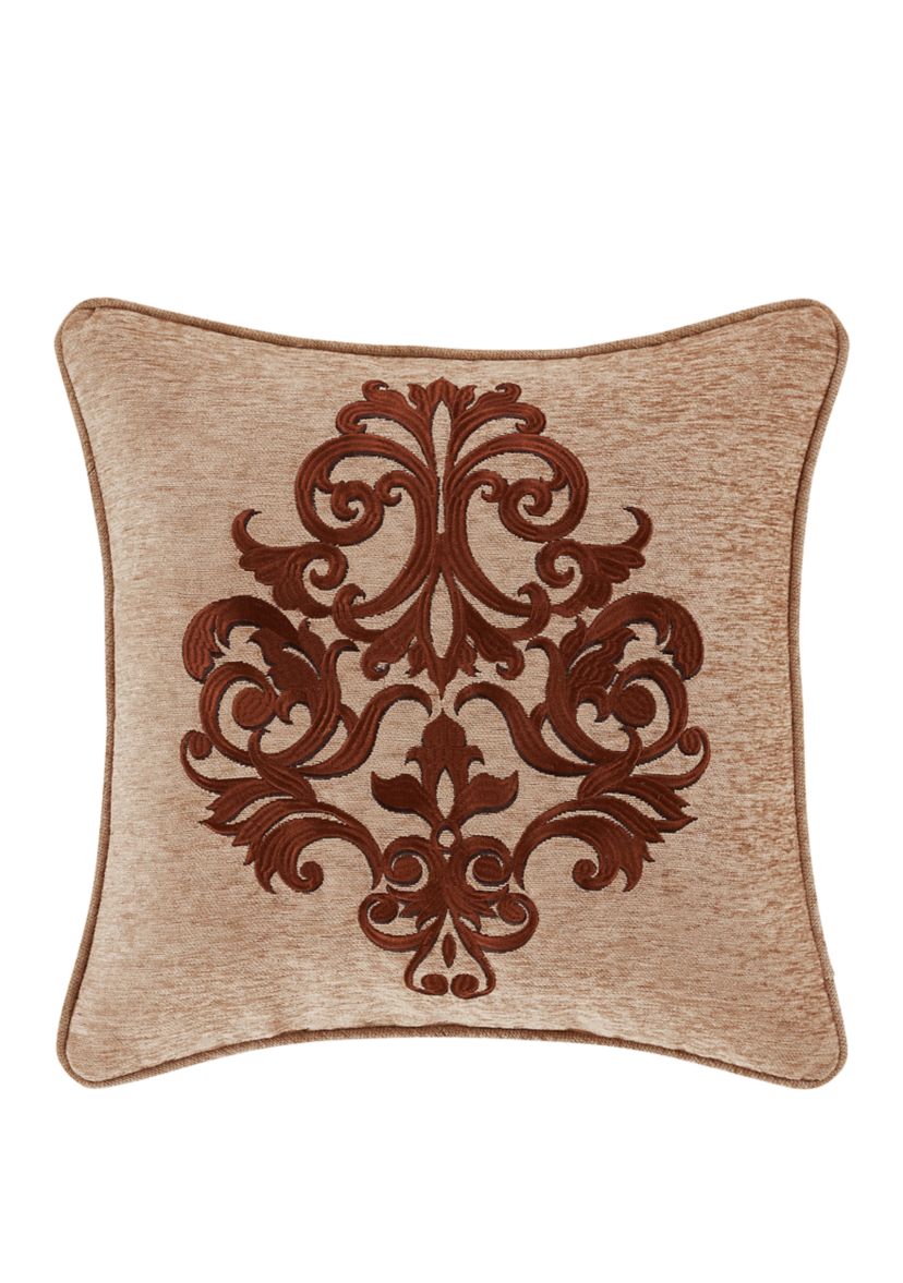 Luciana 18" Square Embellished Decorative Throw Pillow