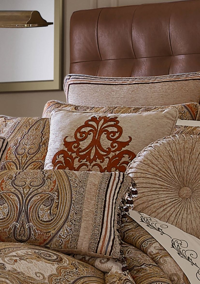 Luciana 18" Square Embellished Decorative Throw Pillow