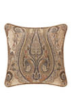 20 Inch Luciana Beige Square Decorative Throw Pillow