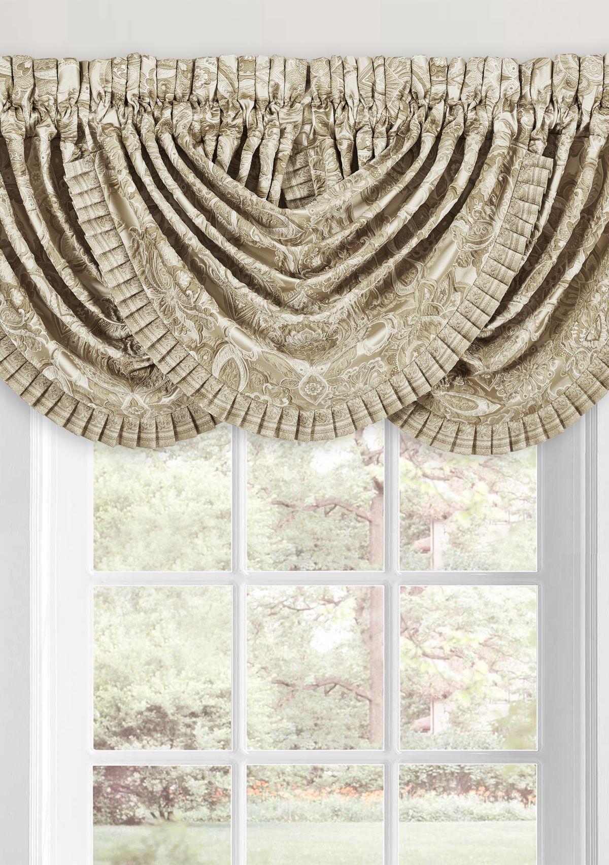 Sandstone Window Waterfall Valance
