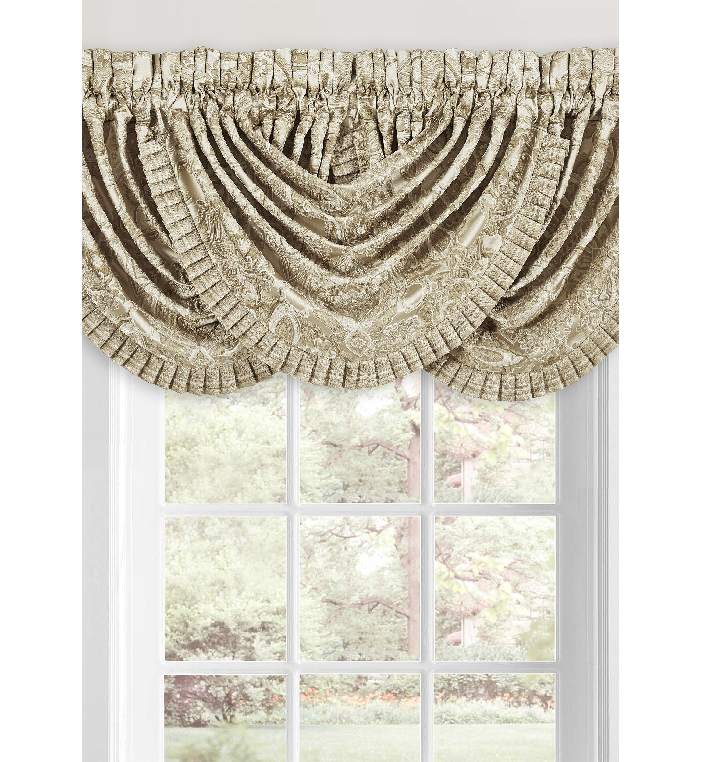 Sandstone Window Waterfall Valance