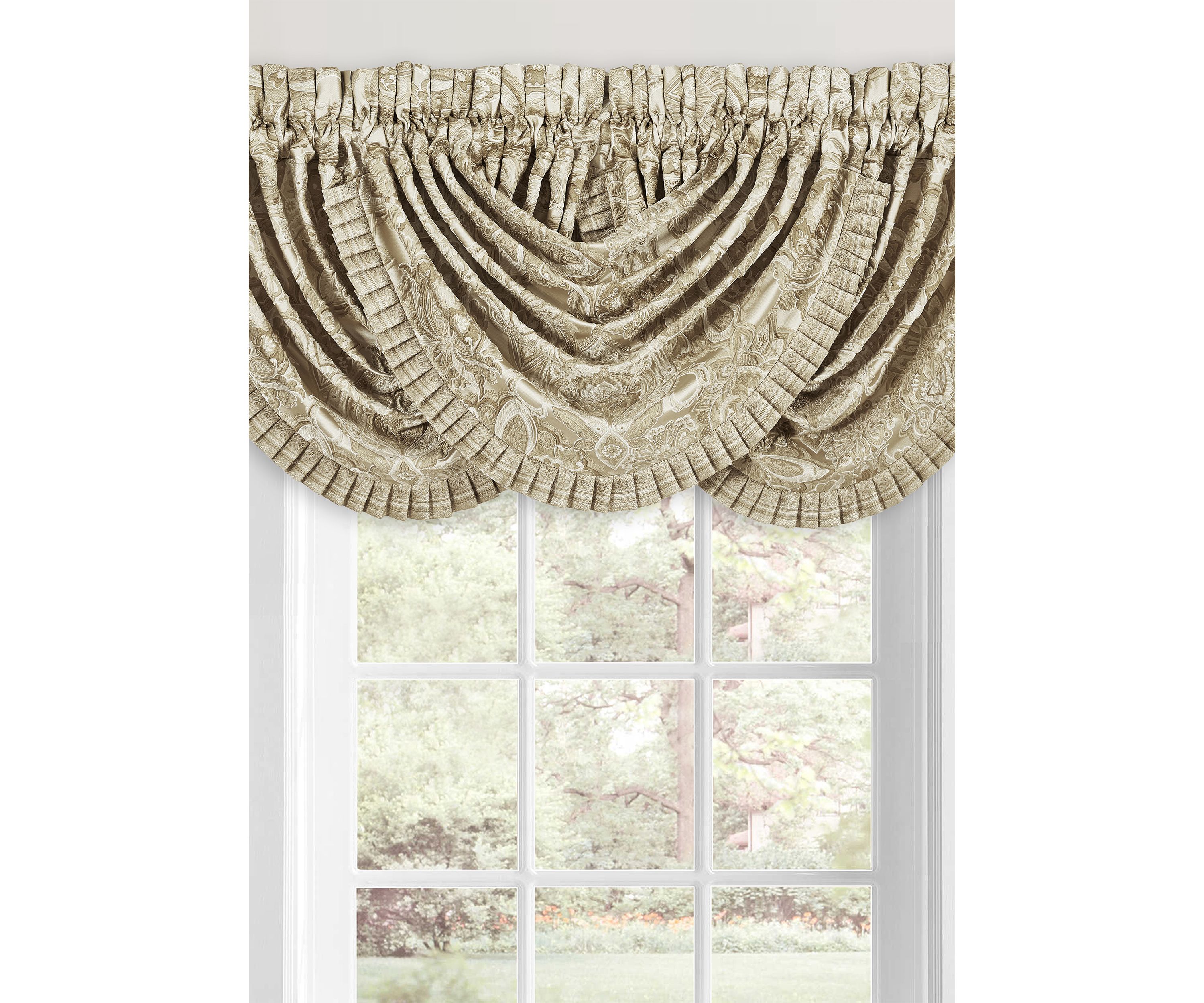 Sandstone Window Waterfall Valance