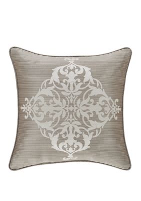 J Queen New York 20 Inch Crestview Silver Square Decorative Throw ...