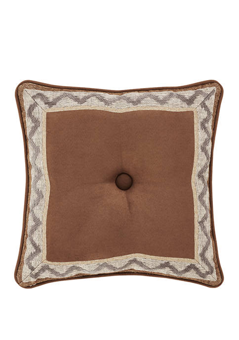 18 Inch Timber Gold Square Decorative Throw Pillow