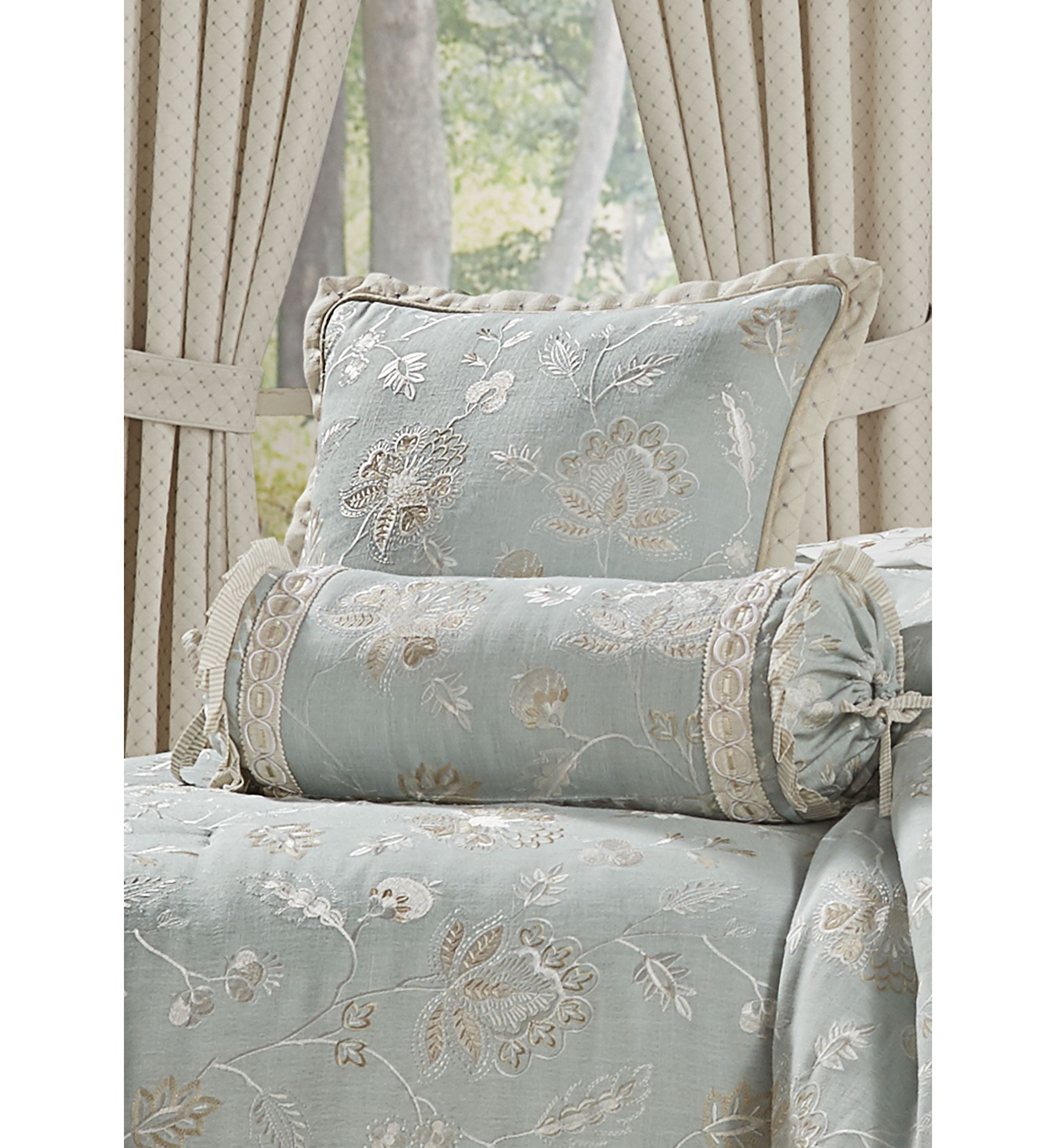 Garden View Neckroll Pillow