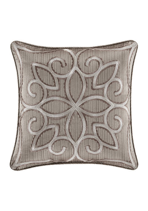 Deco Silver 18 Inch Square Decorative Throw Pillow