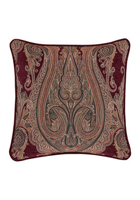 Garnet Red 20 Inch Square Decorative Throw Pillow