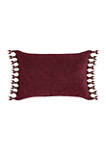 Garnet Red Boudoir Decorative Throw Pillow