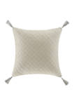  Aidan Silver 18 Inch Square Decorative Throw Pillow