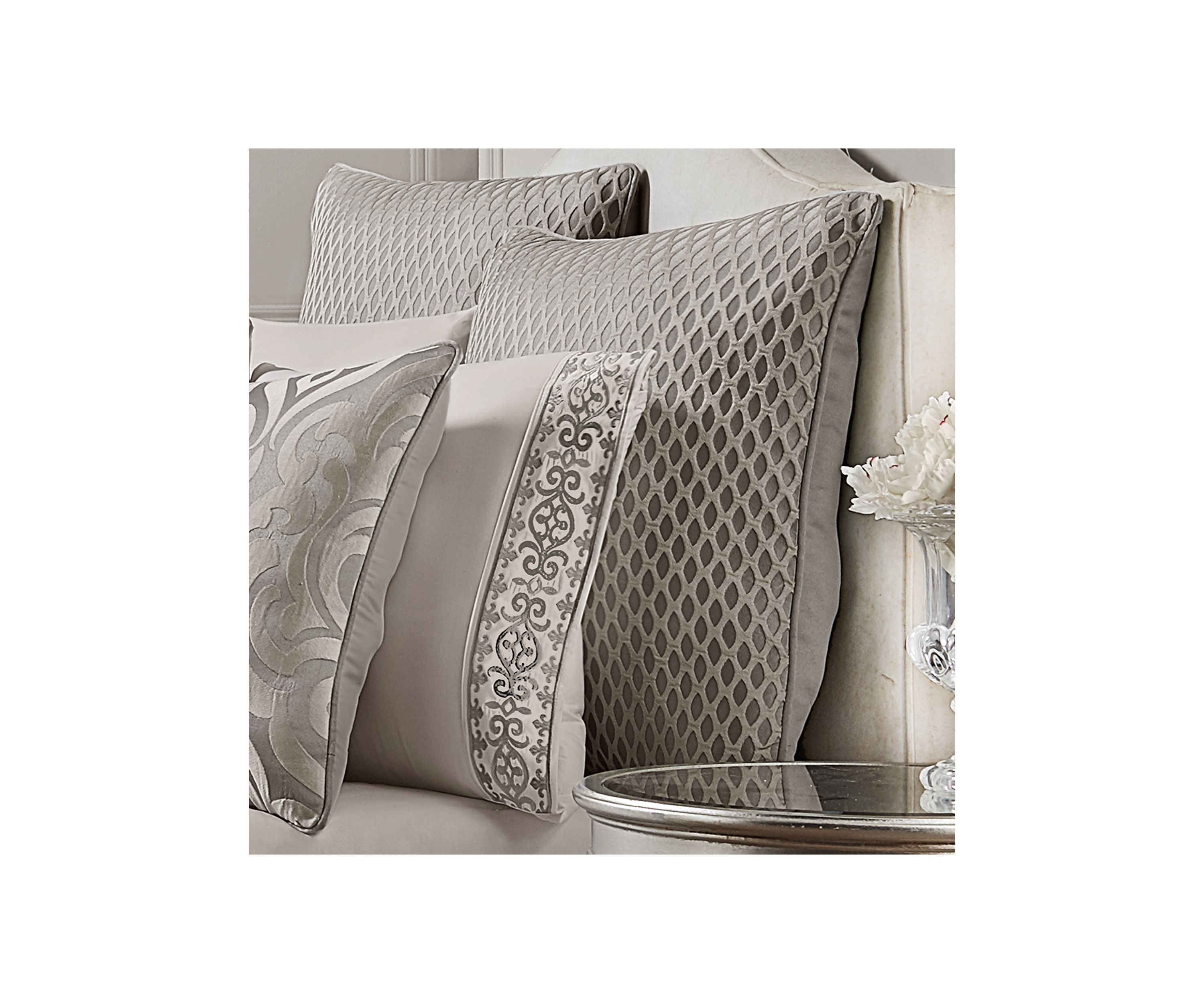 FA21 SHAM NAPOLI:European Unquilted Sham Other:SILVER