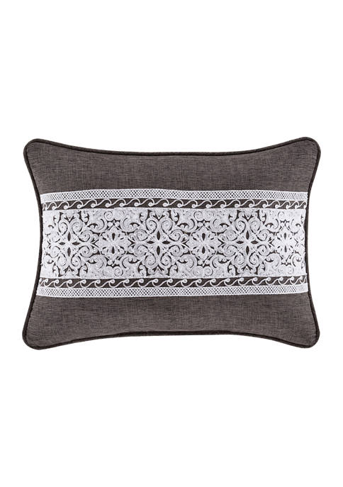 	  Flint Charcoal Boudoir Decorative Throw Pillow 