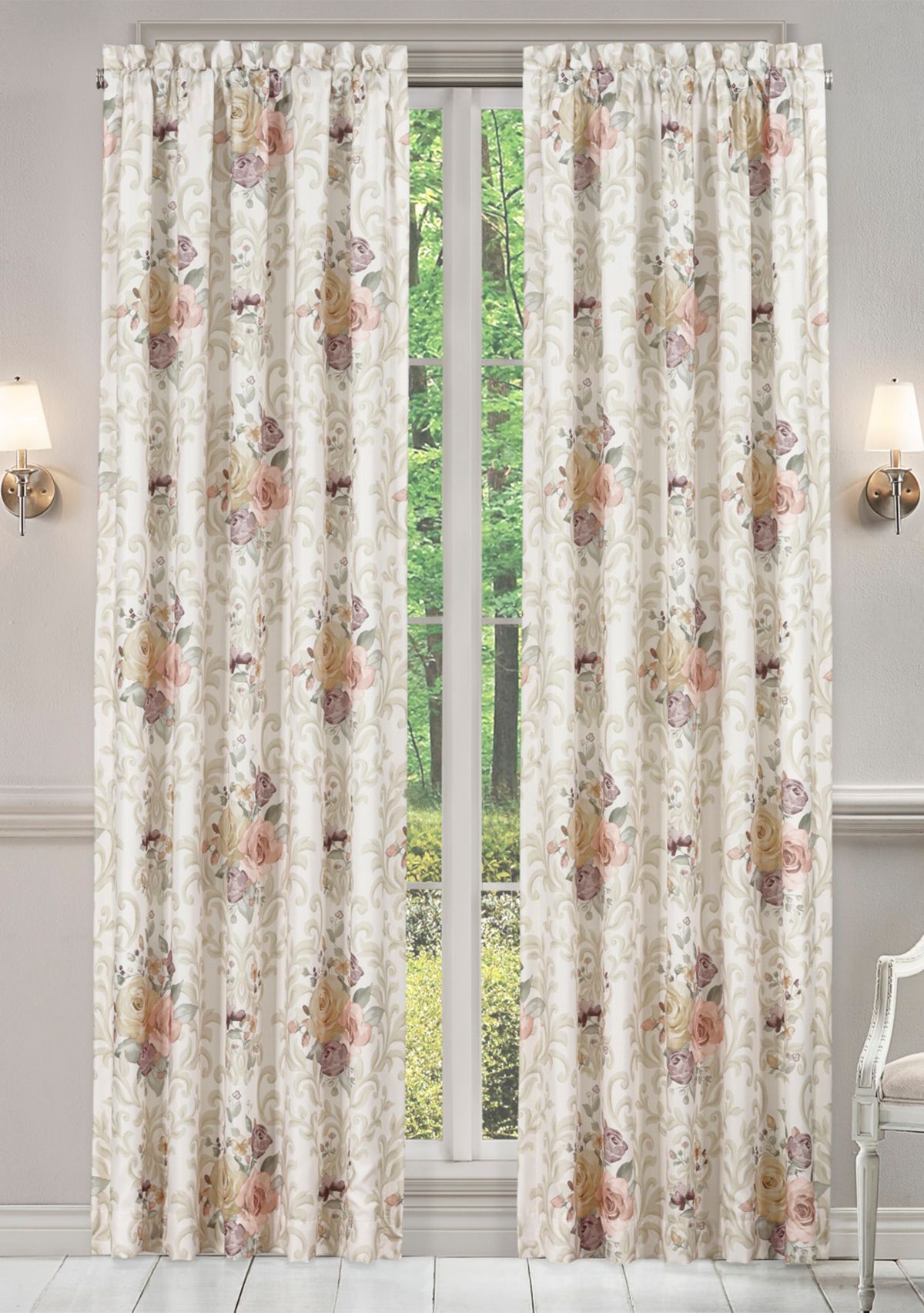 Chardonnay Drapery Panel Pair