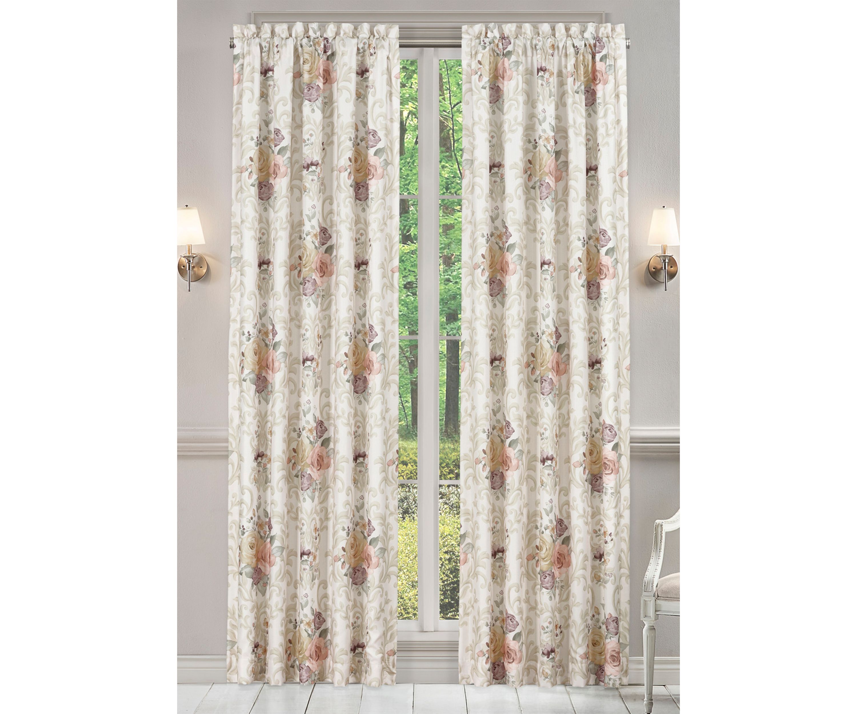 Chardonnay Drapery Panel Pair