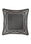 Deco Charcoal 20" Square Decorative Throw Pillow