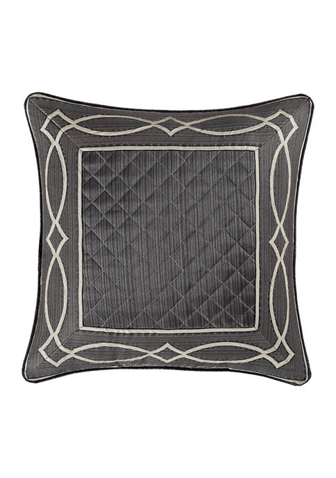 Deco Charcoal 20" Square Decorative Throw Pillow