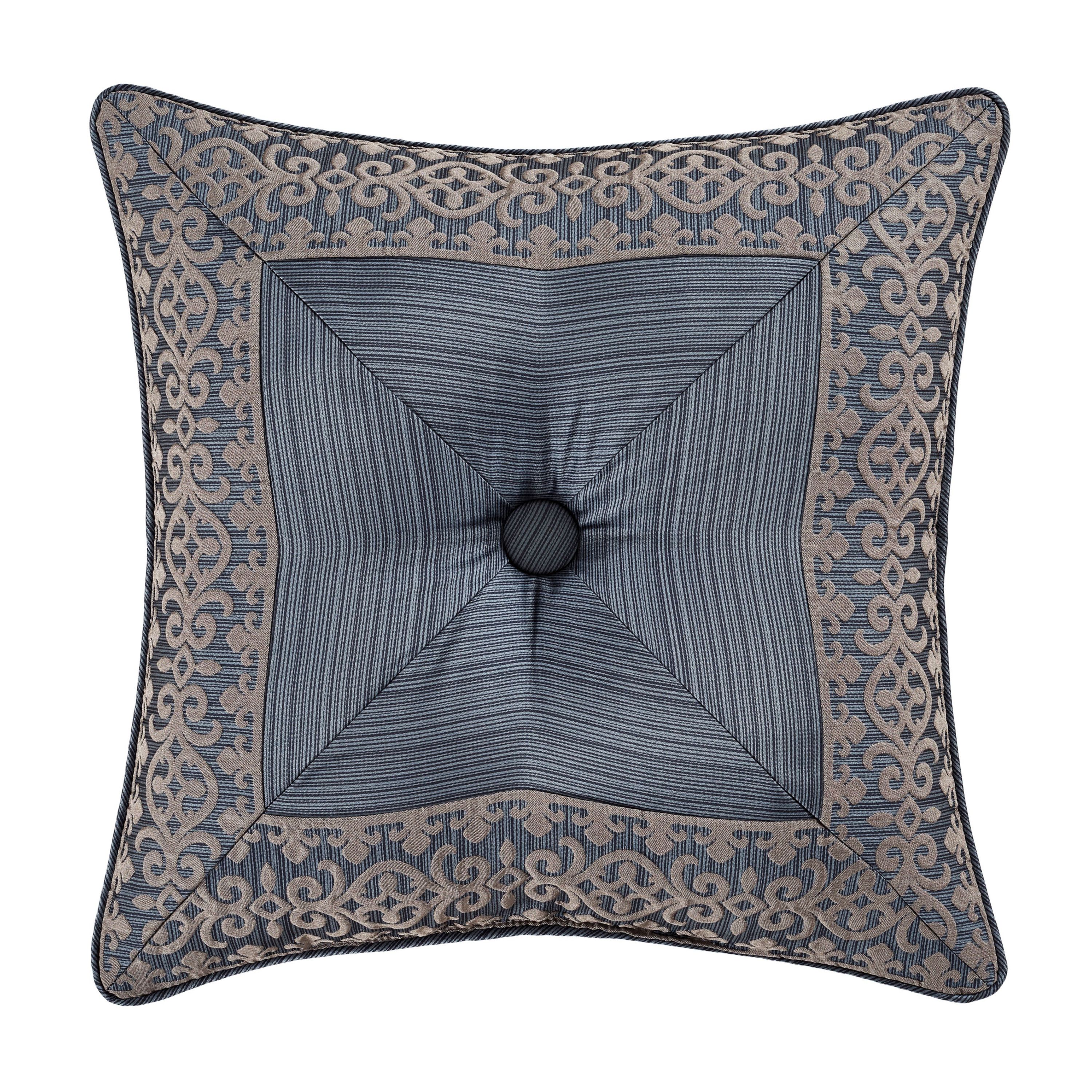 Leah 18" Square Embellished Decorative Throw Pillow
