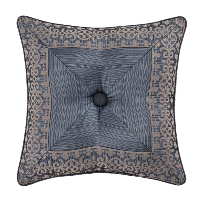 Leah 18" Square Embellished Decorative Throw Pillow