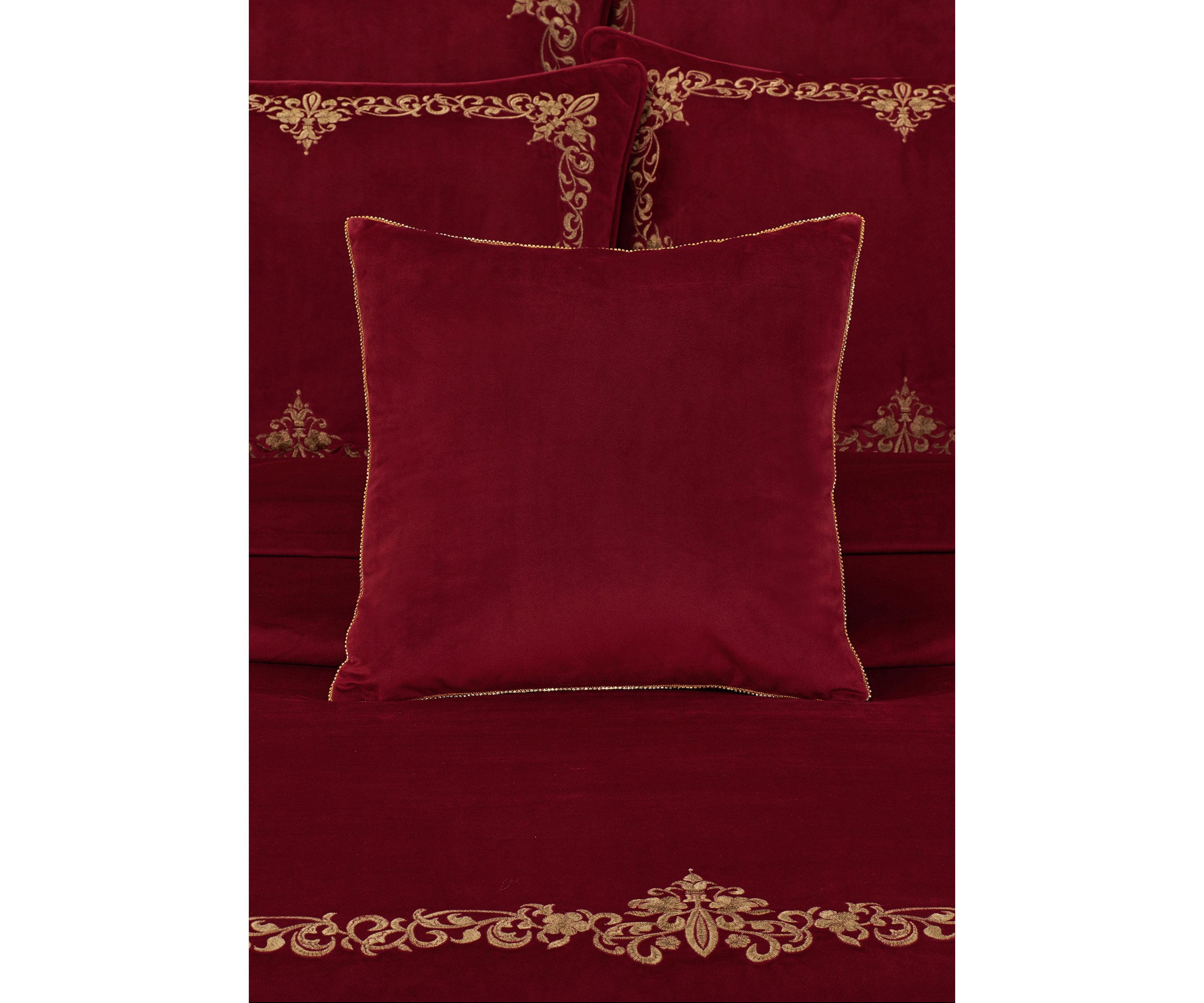 Noelle 18" Square Embellished Decorative Throw Pillow