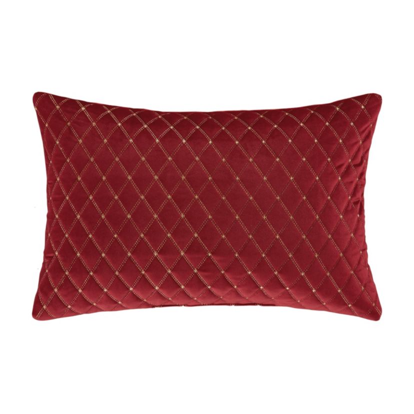 Grandeur Quilted Boudoir Decorative Throw Pillow