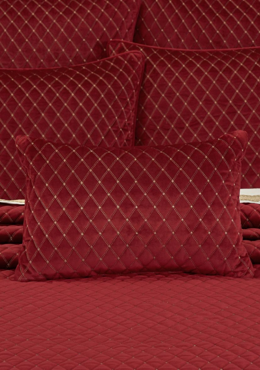 Grandeur Quilted Boudoir Decorative Throw Pillow