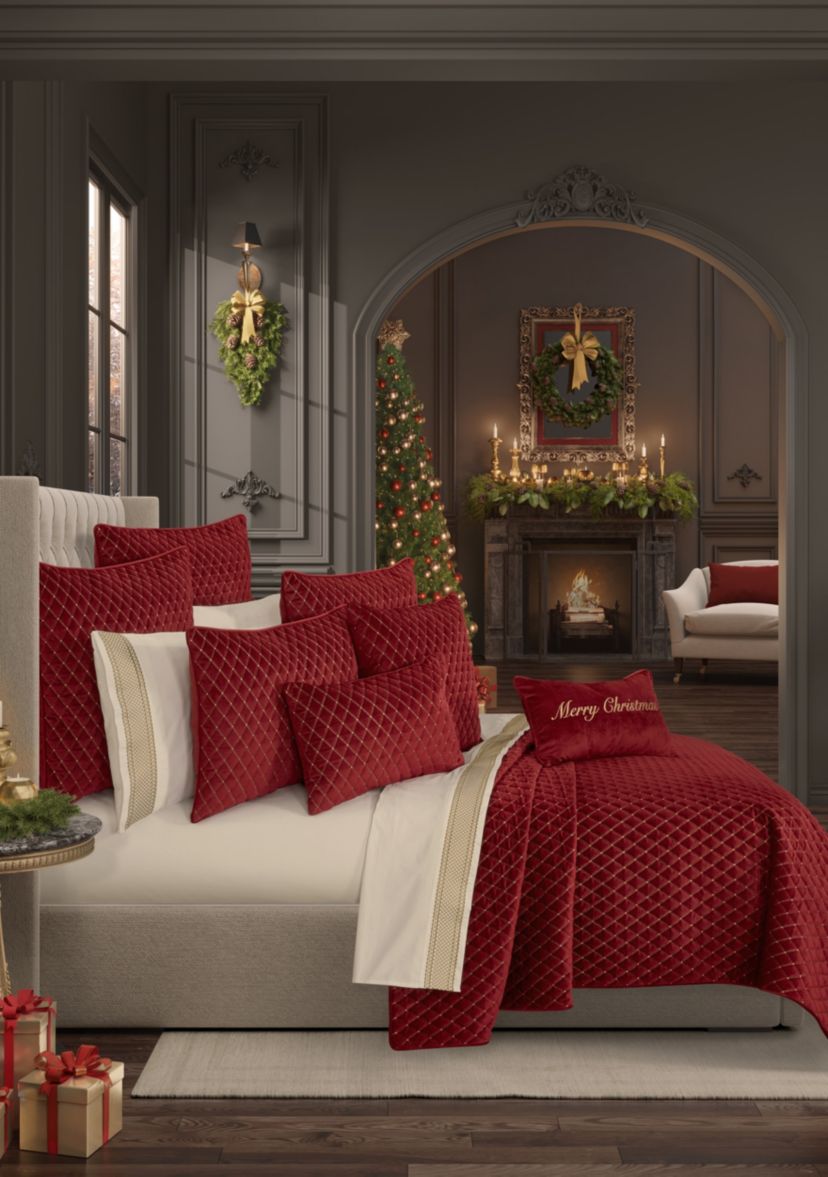 Grandeur Quilted Boudoir Decorative Throw Pillow