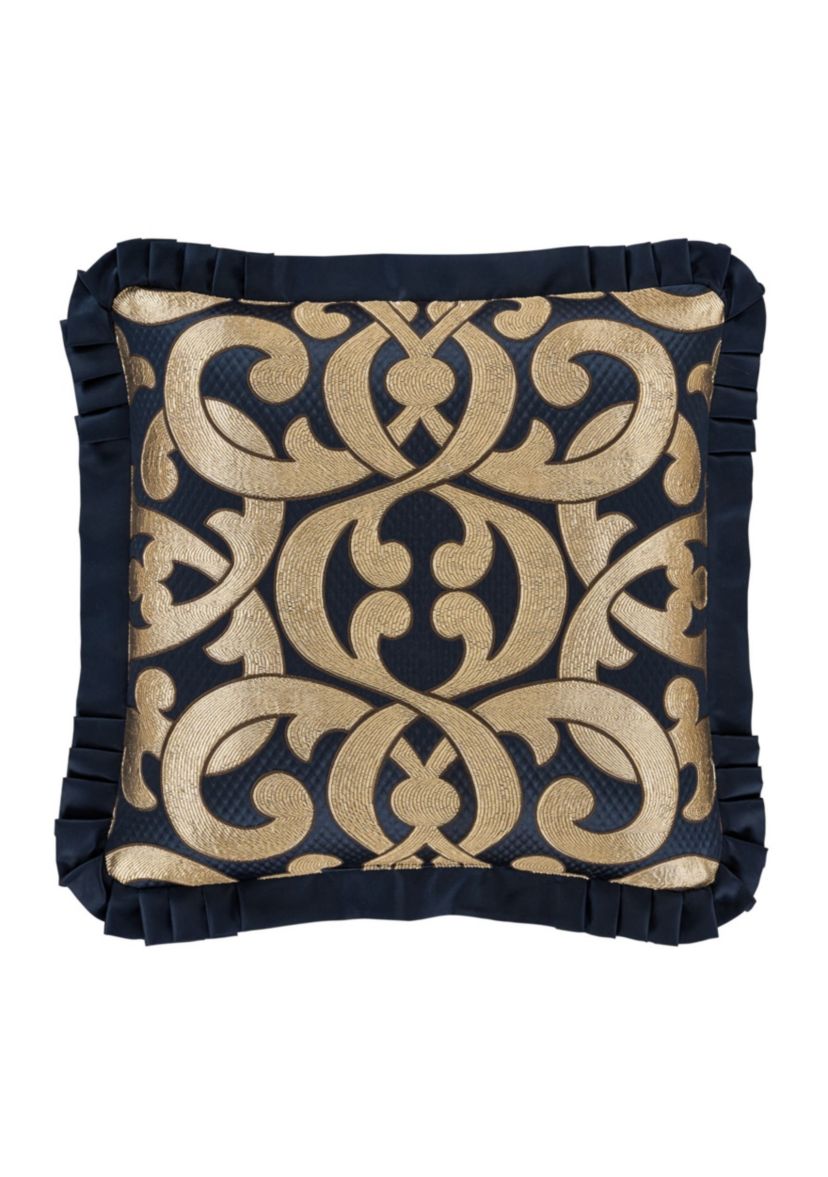 Biagio 20" Square Embellished Decorative Throw Pillow