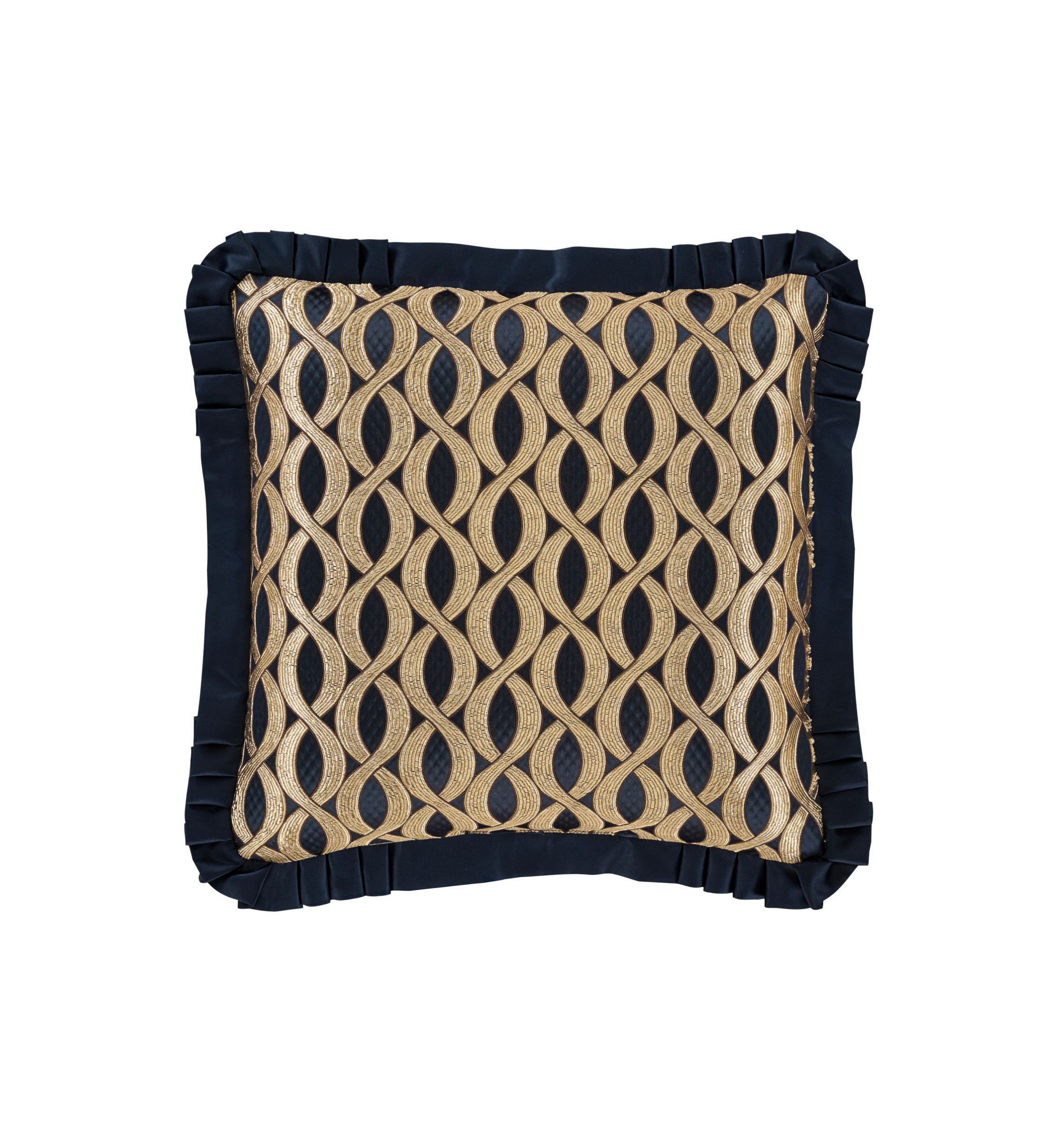 Biagio 20" Square Embellished Decorative Throw Pillow