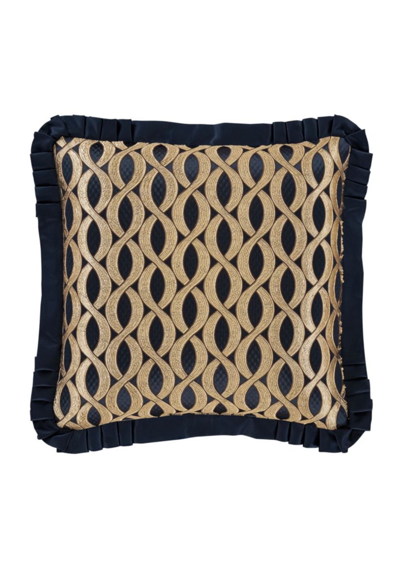 Biagio 20" Square Embellished Decorative Throw Pillow