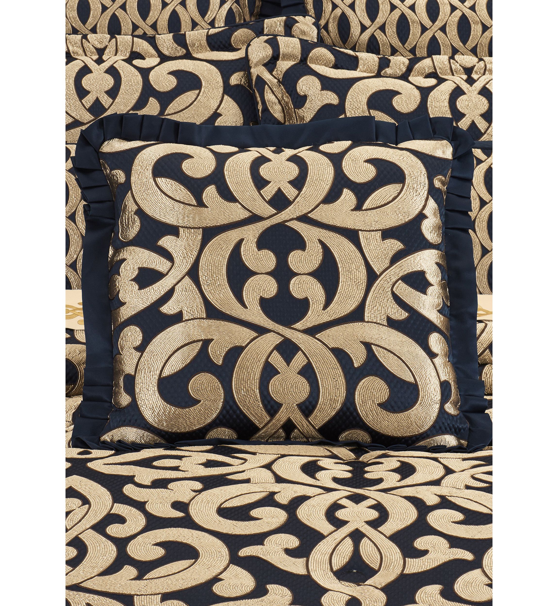 Biagio 20" Square Embellished Decorative Throw Pillow