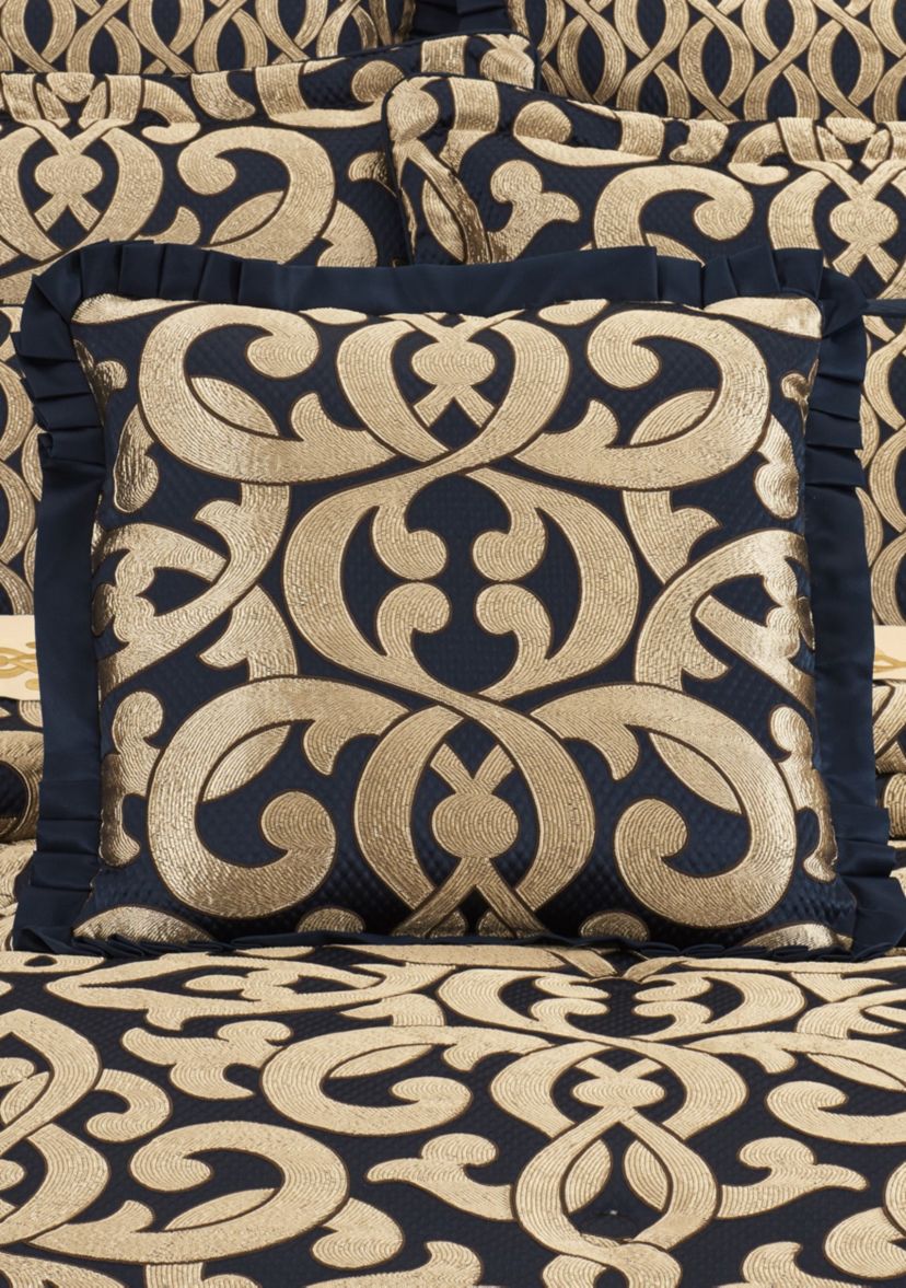 Biagio 20" Square Embellished Decorative Throw Pillow