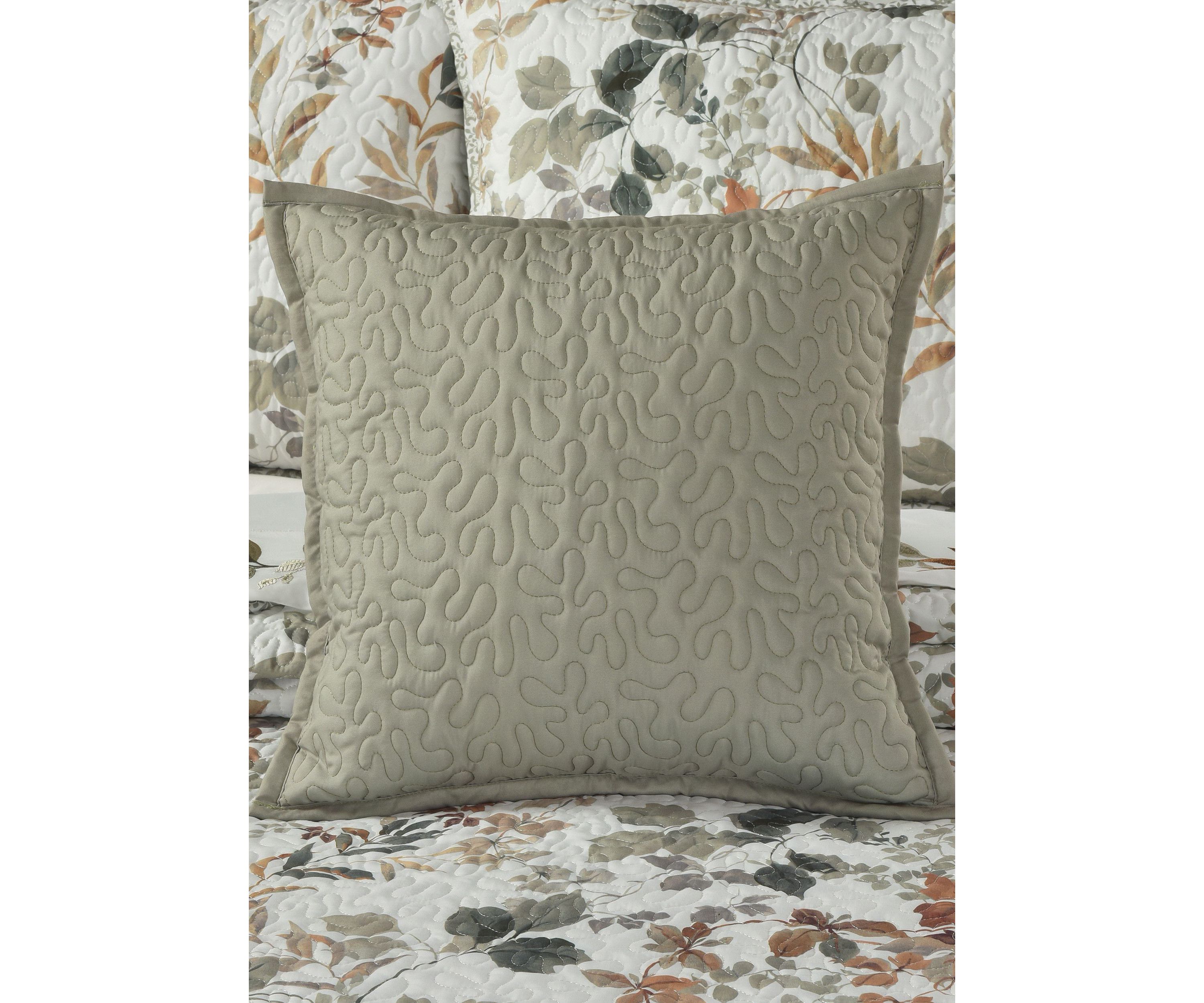 Evergreen 16" Square Quilted Decorative Throw Pillow