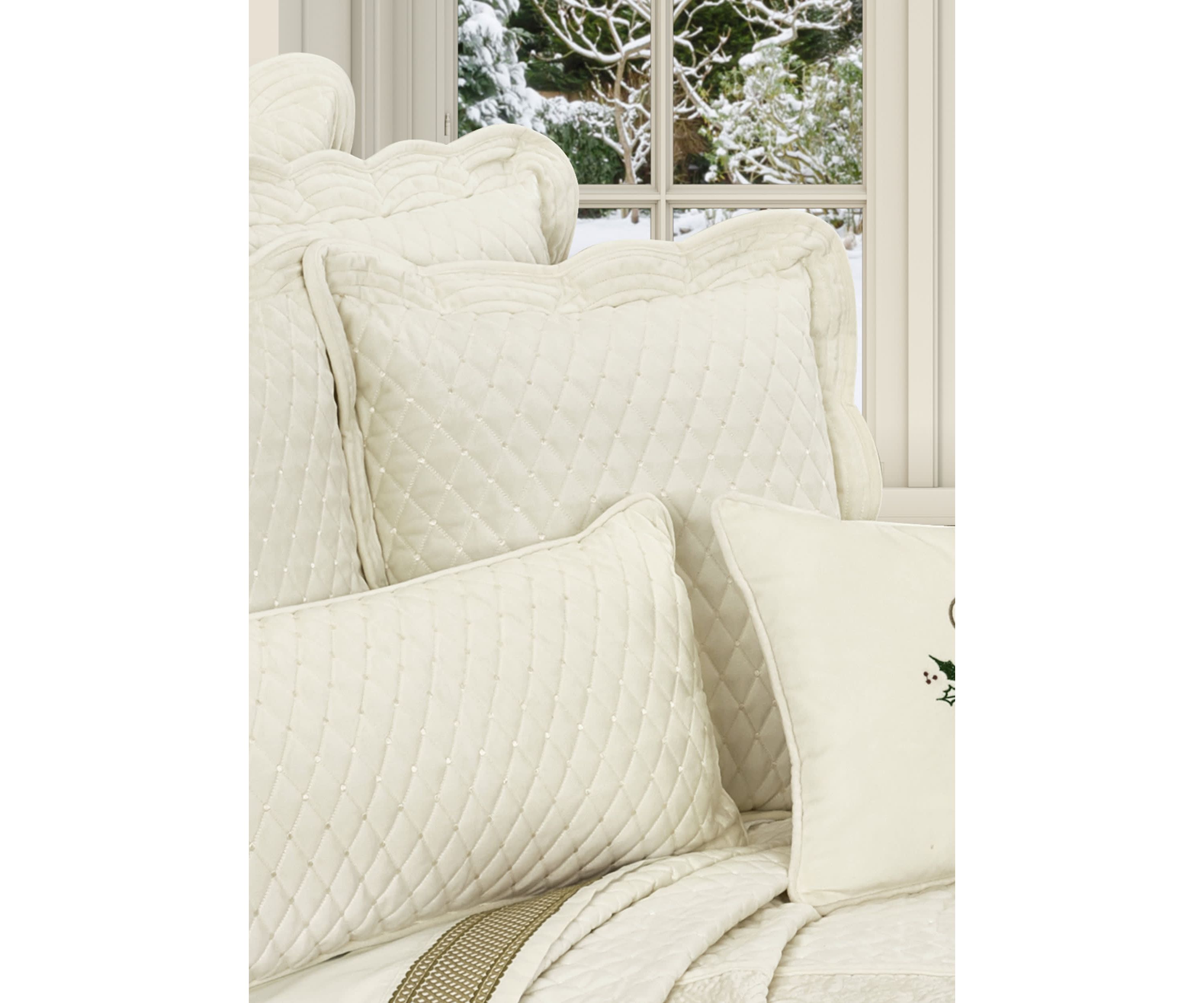 Marissa 18" Square Quilted Decorative Throw Pillow