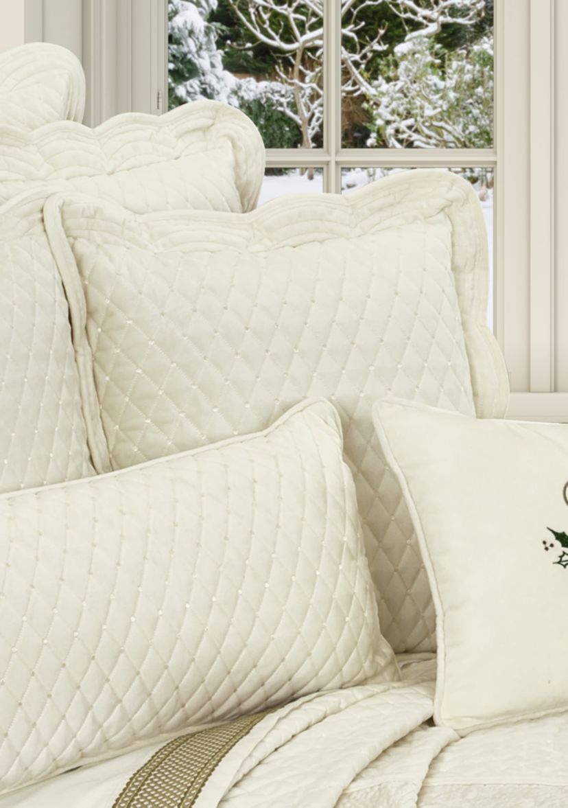 Marissa 18" Square Quilted Decorative Throw Pillow