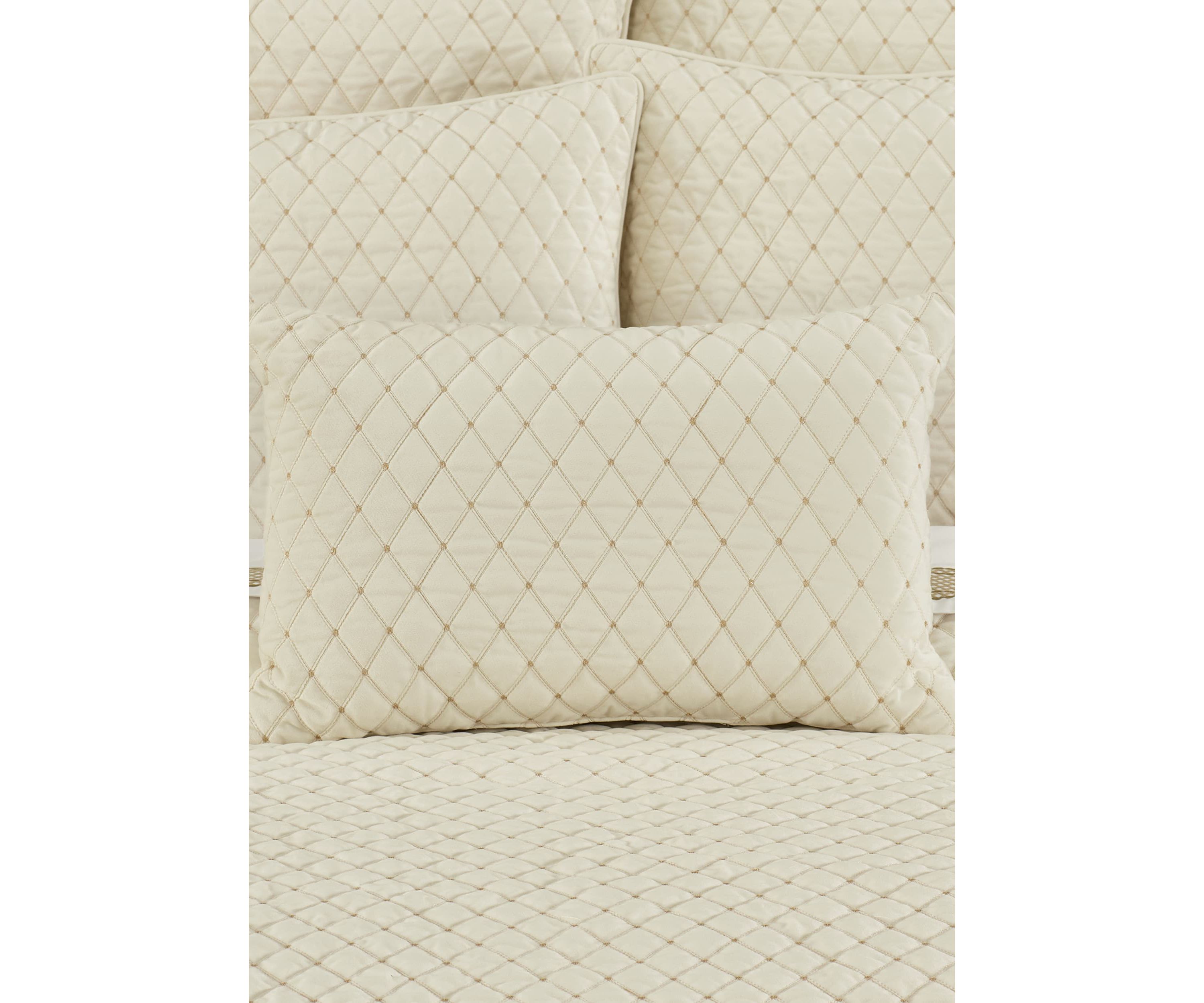 Grandeur Quilted Boudoir Decorative Throw Pillow