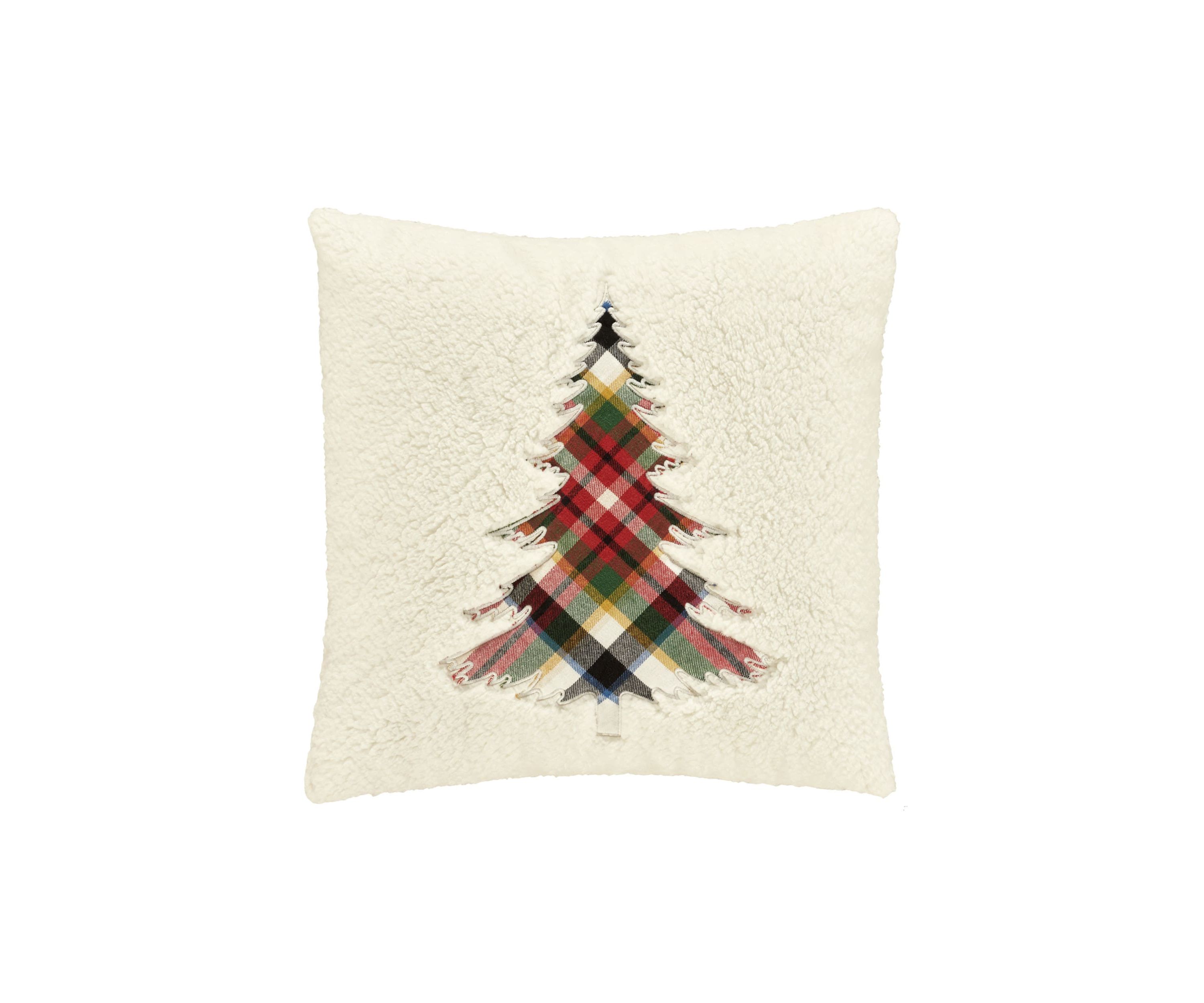 Christopher Plaid 20" Square Embellished Decorative Throw Pillow