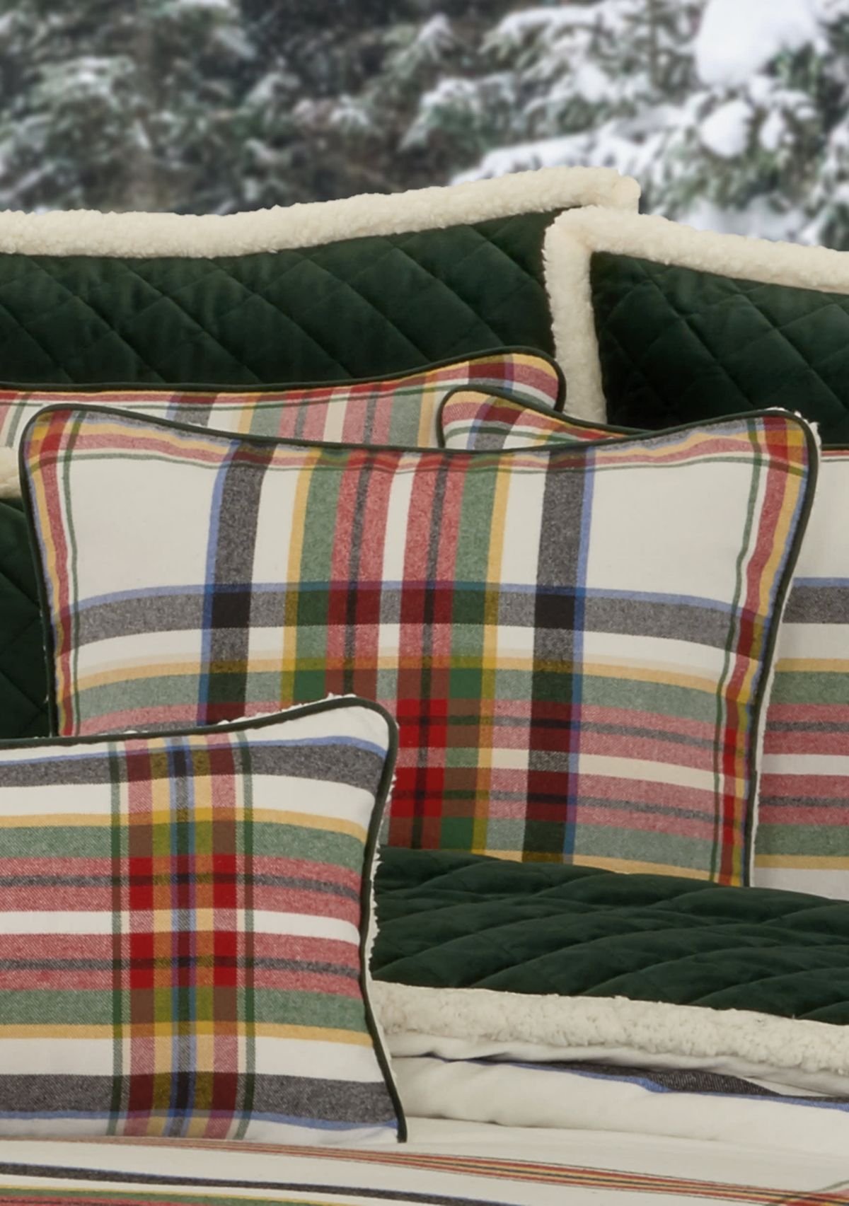 Christopher Plaid 20" Square Decorative Throw Pillow
